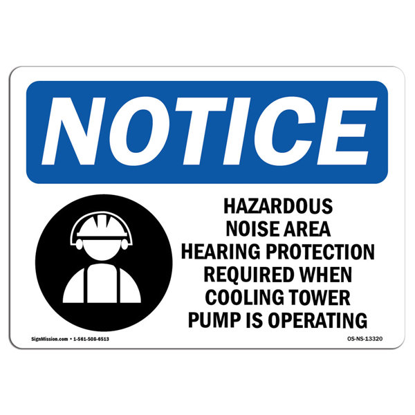 SignMission Hazardous Noise Area Hearing Sign with Symbol | Wayfair