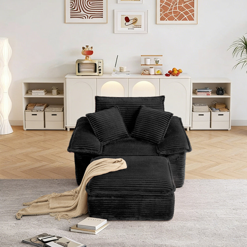 Canapé Fluffy, Noir