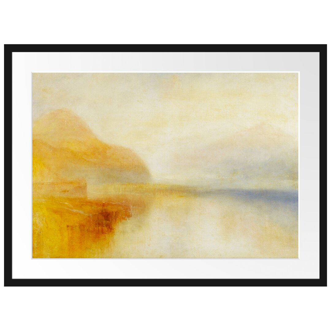 William Turner - Inverary Pier Loch Fyne Morning  - Im Bilderrahmen Mit Galerie-Passepartout