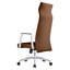 Fauteuil de bureau en cuir à haut dossier Sledmere-153412297