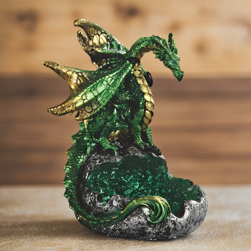 5"H Green Dragon Incense Burner