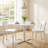 31.5''W Modern Farmhouse Round Kitchen Table, Sturdy Frame for 2-4 People-1525332835
