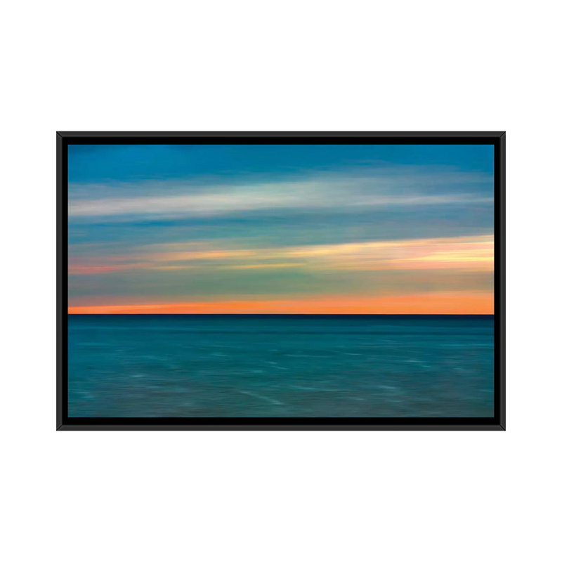 «Quiet Waters II», impression sur toile, H 18 po x l 26 po x P 1,5 po, Toile avec cadre noir, Pas de tapis