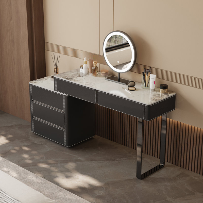 Makeup Vanity, Black/Gray