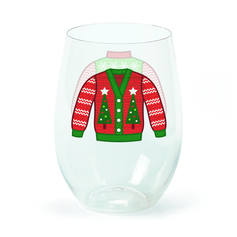 Argle Disposable Christmas Wine Glass
