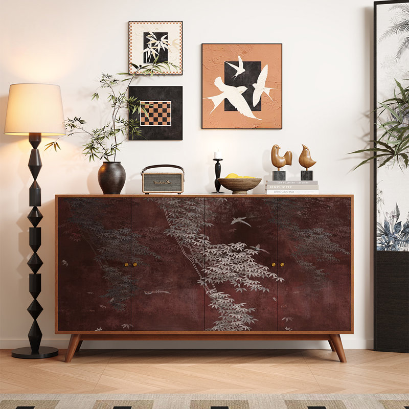 Buffet en bois massif de style chinois