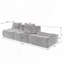 Canapé compressé en chenille 3 places, sans assemblage-595696192