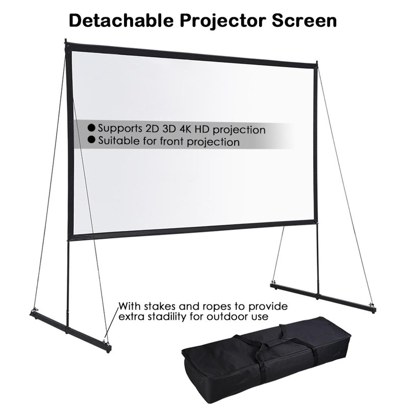 Yescom Outdoor Portable Projector Screen Projector Screen, 63.1875'' x 109.0625''