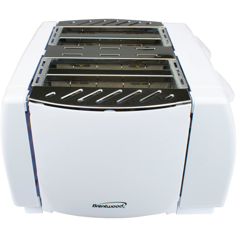 Grille-pain cool Touch 4 tranches Brentwood appliances, Blanc