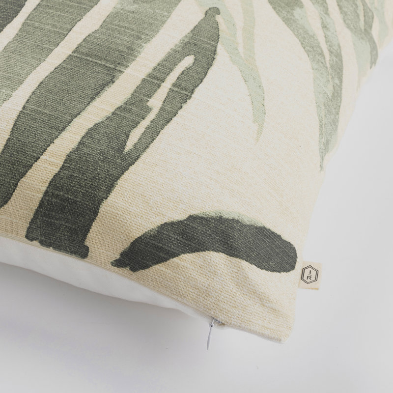Indigo Road by Egypt Sherrod Kamaya Watercolor Palm 100% Cotton Decorative Pillow