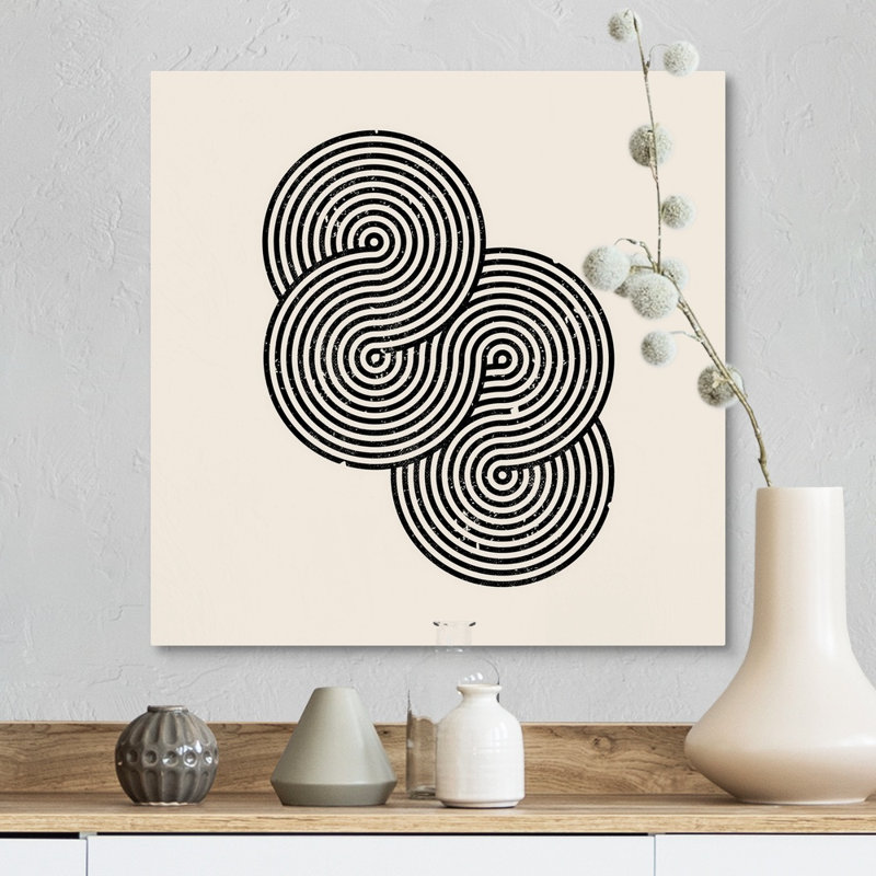 RetroGeo - Swirls II - reproduction sur toile, Toile tendue, H 16 po x l 16 po x P 1,25 po