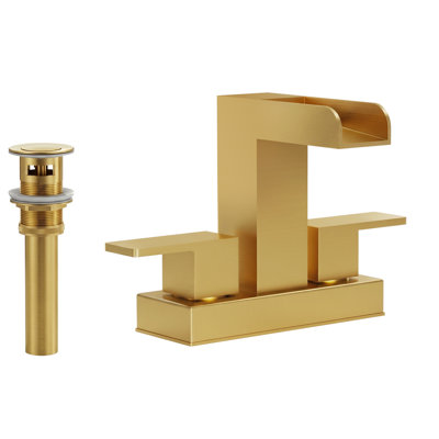  Centerset Bathroom Faucet, 2-Handle Bathroom Sink Faucet with Drain Assembly