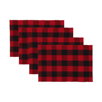  Buffalo Check Ribbed Placemat Set/4