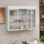 Armoire de rangement arquée à porte en verre-1709300162