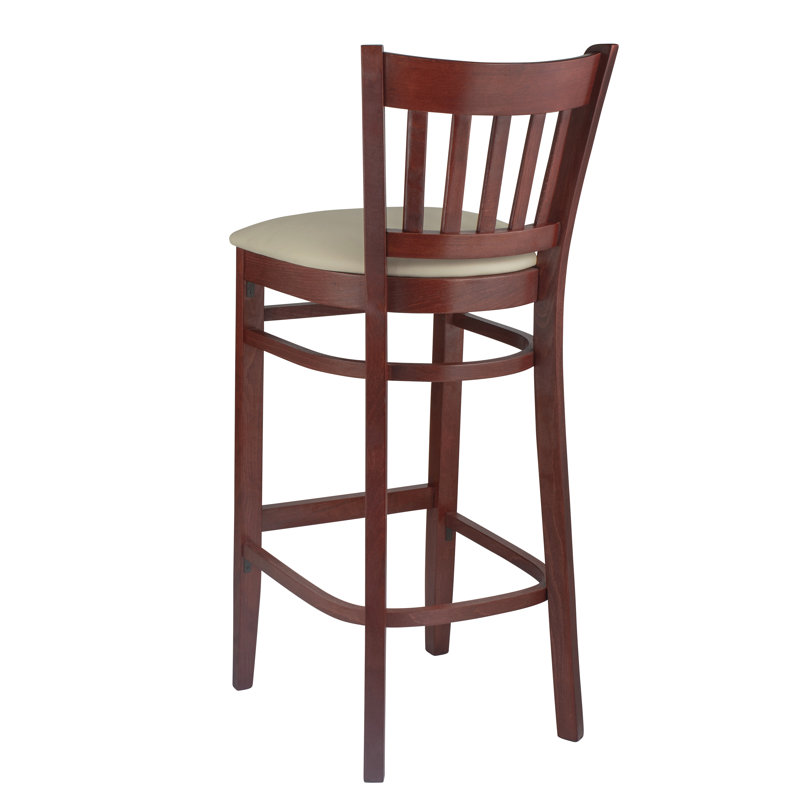 Lismore Solid Wood Counter Stool, Mahogany