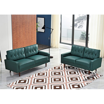 Faux Leather Living Room Set