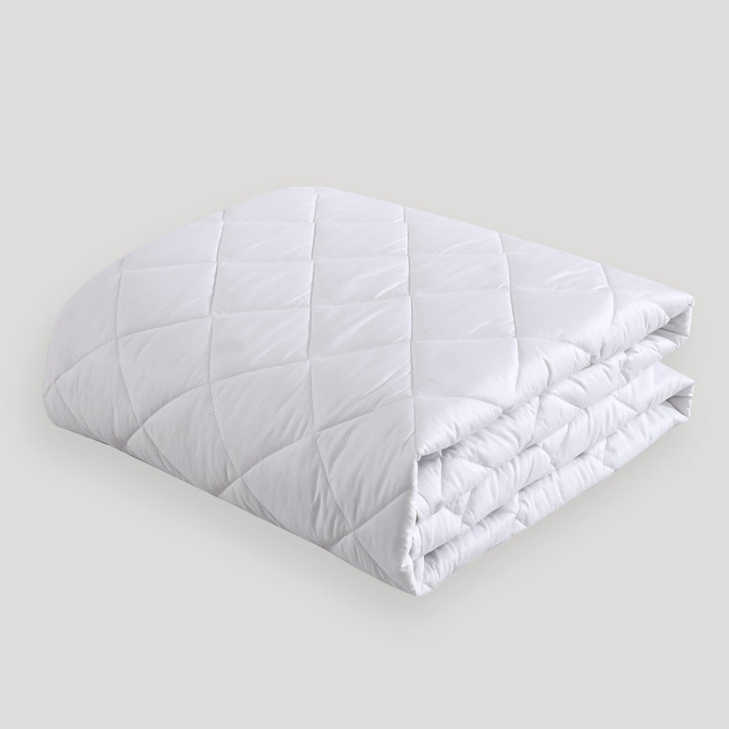 Egyptian Cotton Percale Mattress Protector, Queen, Elastic