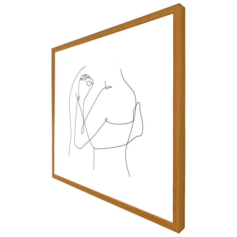 Ashvir Single Picture Frame Print, 76cm H x 76cm W x 4cm D, Oak
