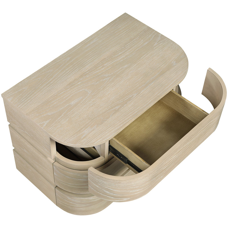Annalise Solid Wood Night Stand, Natural