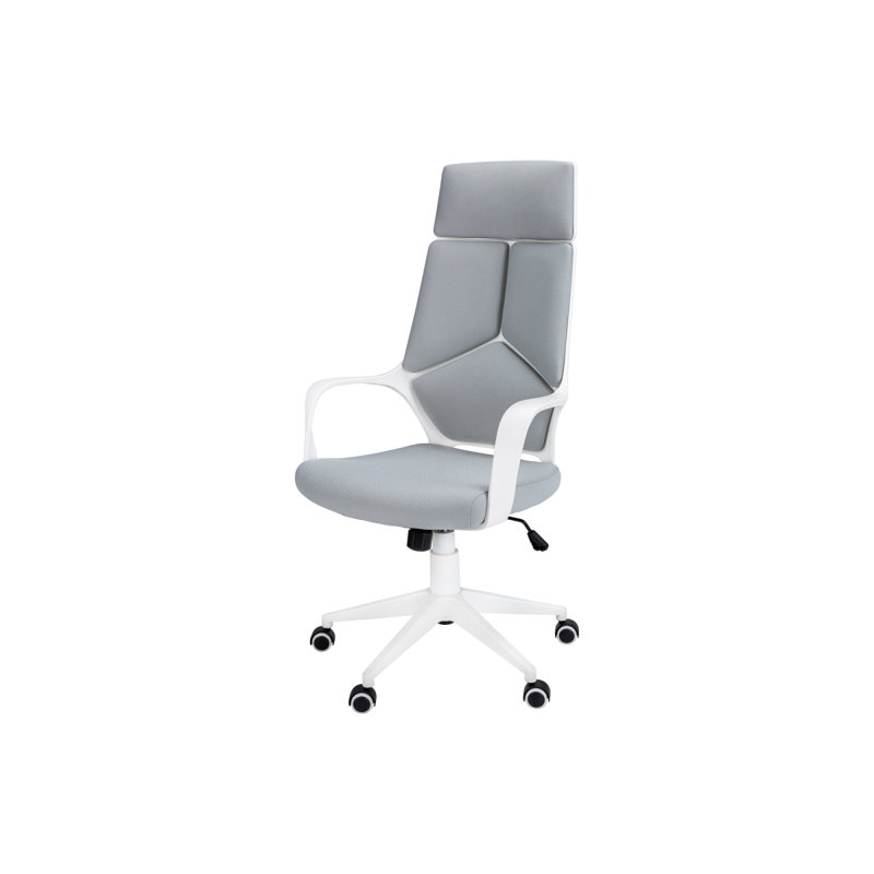 Chaise de bureau ergonomique avec fonctions réglables pour une efficacité de travail accrue, Gray, Blanc