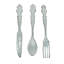 Ensemble de 3 suspensions de cuisine en métal galvanisé pour fourchette, cuillère et couteau Farmhouse - H 31 po x l 3,5 à 5,5 po x P 0,25 po-279705403