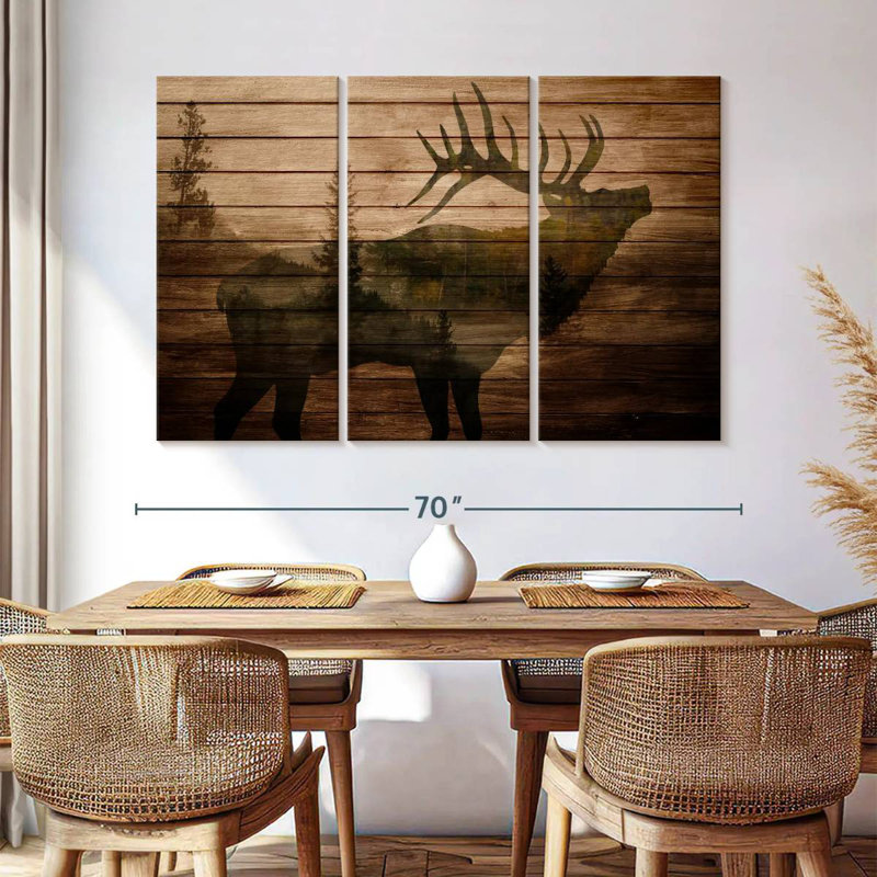 Brampt Elk Woods I, 42" H x 65" W