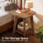 Square End Table with 2-Tier Storage