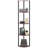 64" H x 16.4" W 5 Tier Corner Shelf Tall Corner Stand with LED Light Narrow Display Rack