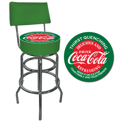 Swivel Upholstered Counter Stool with Metal Frame