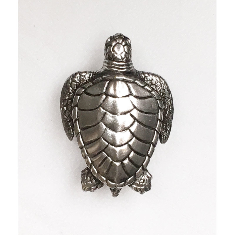 Poignée fantaisie surdimensionnée tortue de 7 1/2 po de longueur, Brillant