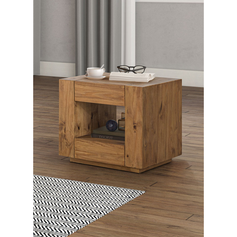 Table de bout, finition chêne