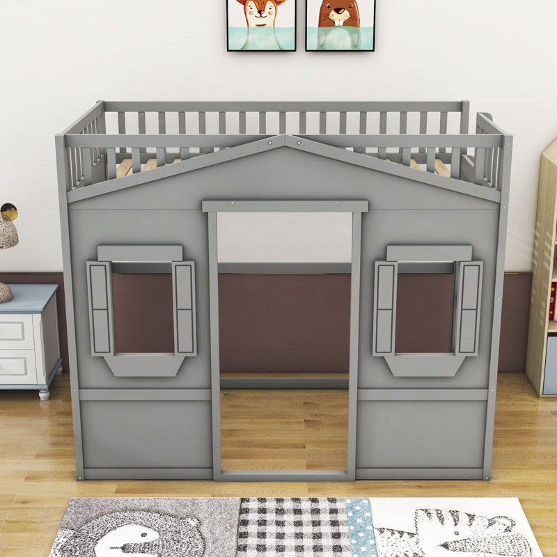 Lit mezzanine Baresthon par Harper Orchard, gris, Simple