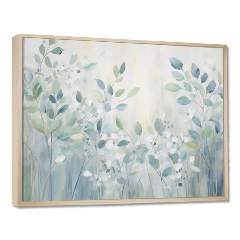 «Blue Botanical Rhythms IV - Abstract Botanicals», reproduction d'art sur toile, H 24 po x l 32 po x P 1 po