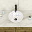 Lavabo de salle de bain vasque circulaire en céramique blanche 13 po x 13 po L 13 po x l 13 po