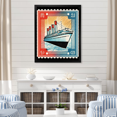 Impression sur toile encadrée rétro Vintage Stamo RMS Titanic I