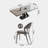 Elegant Microcrystalline Stone Dining Table Set-104782897