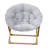23" Kids Cozy Mini Folding Saucer Chair, Faux Fur Moon Chair for Toddlers and Bedroom-1607251583