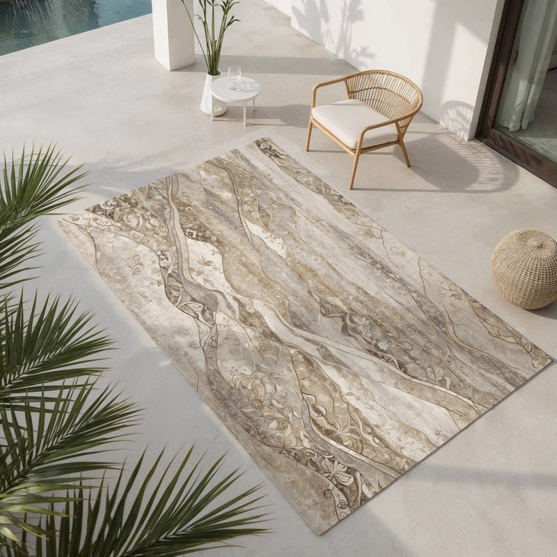 Tapis intérieur et extérieur Embers Of Dawn, Rectangle 9 pi x 12 pi