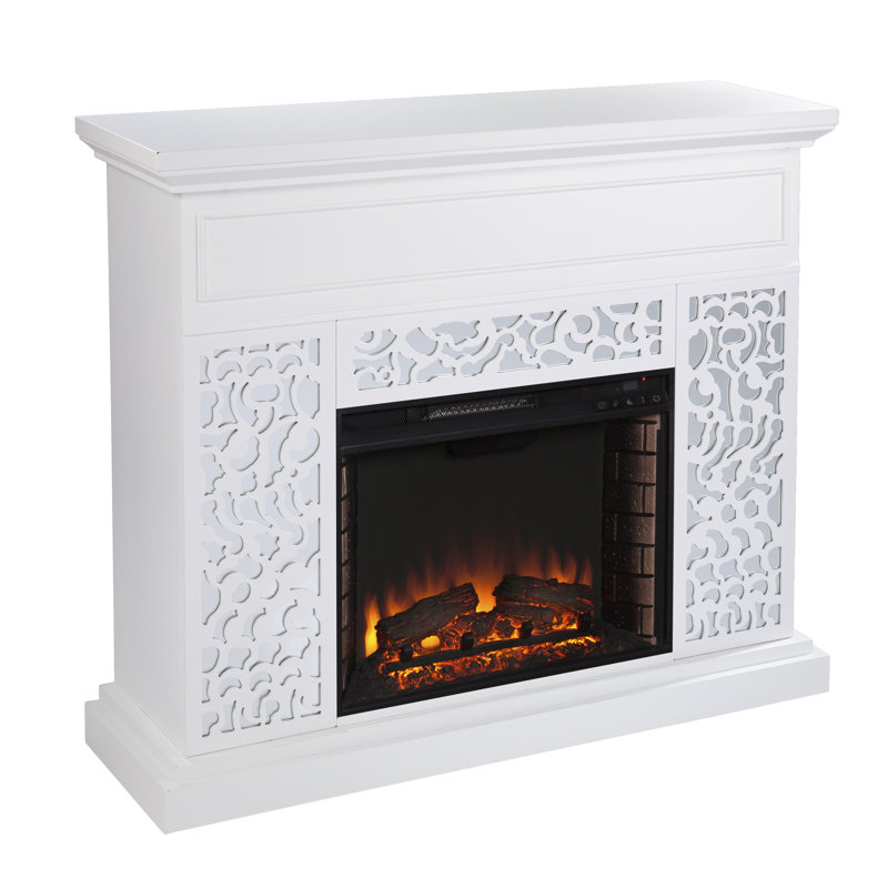 Kamiah 45.75'' W White Electric Fireplace