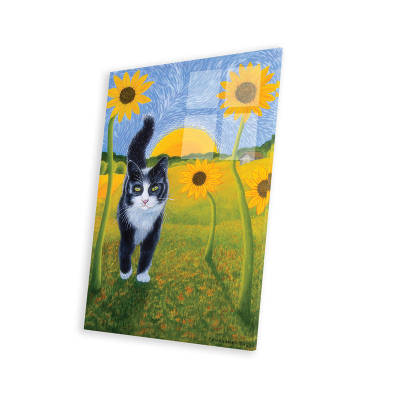 Chat et tournesols II