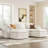 U Shaped Sectional Sofa, Double-layer Cushion Cloud Couch With Ottoman, Modular Sectional For Living Room, Off-white-1007746953-1007746958