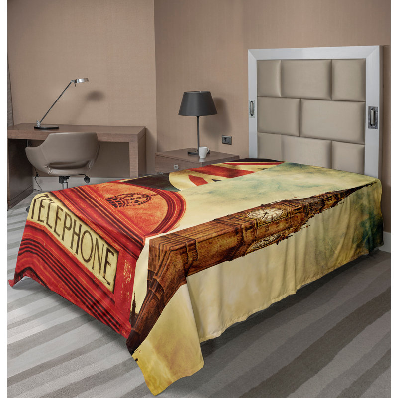 Multicolore Ambesonne, Drap plat pour lit simple TG