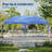 10x20 FT Heavy Duty Pop Up Canopy Tent, One Person Setup Commercial Shelter for Events, Parties, Camping, Blue-125310125