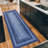 2x6 Runner Braided Rug, Washable Area Rug for Living Room, Vintage Accent Rug, Braided Print Carpet, Low Pile Non-Shedding Kitchen Rugs with Non Slip Backing, Aesthetic Foldable Navy Rug-86706813-86706786