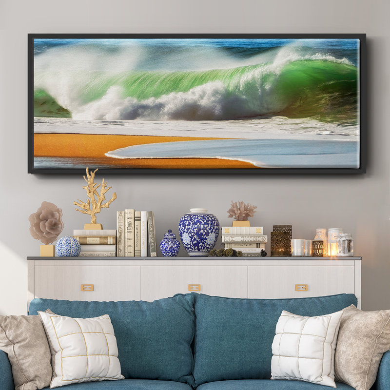 The Wave- Framed Canvas, 24" H x 60" W