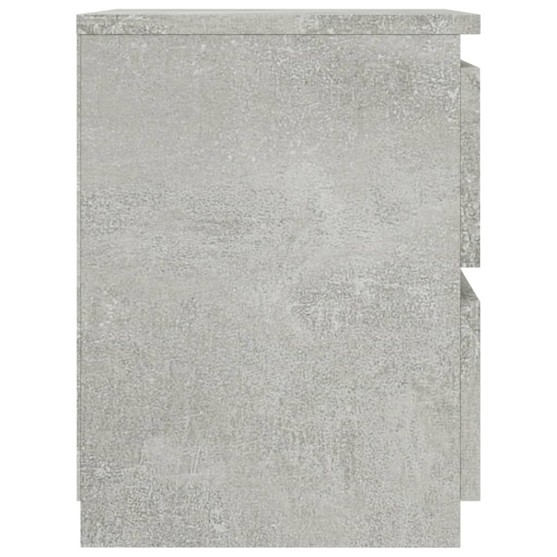 Demona 30 cm W Bedside Table, Concrete Grey