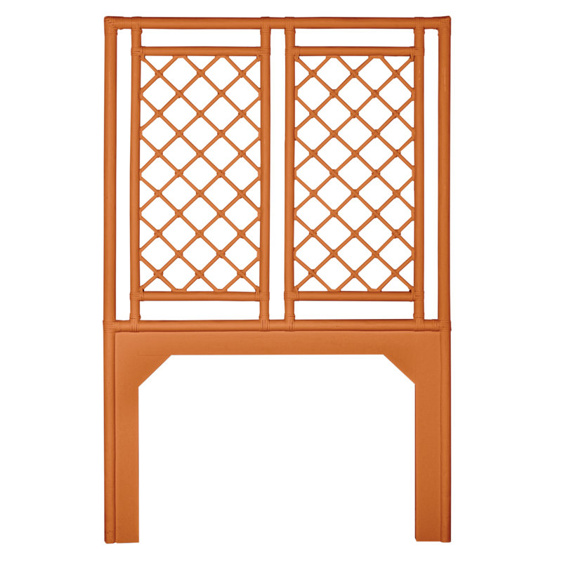 X And Diamond Headboard, Citrus Orange, Twin