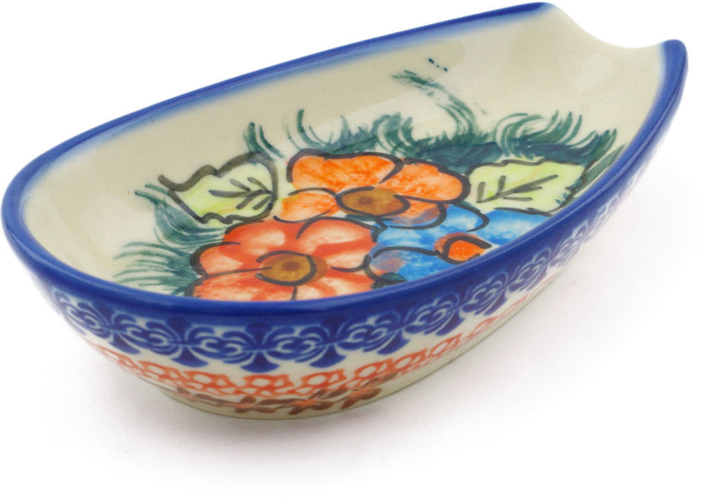 Butterfly Splendor Ceramic / Porcelain Oval Spoon Rest Polmedia