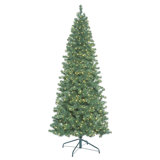 8.5' Green Fir Artificial Christmas Tree with 750 LED Clear/White Lights with Stand