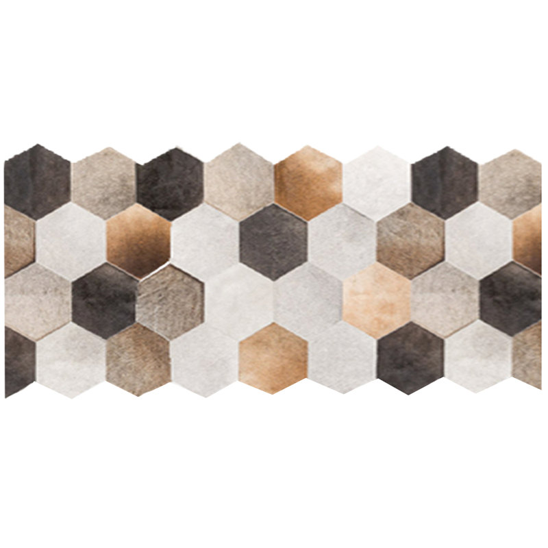 Llamativo Cowhide Geometric Indoor Rug, Runner 3'2" x 16'4"